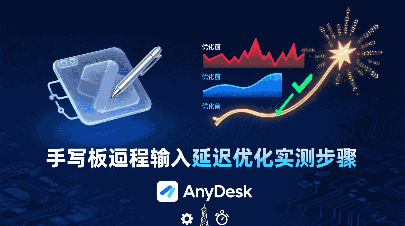 AnyDesk手写板延迟, 远程输入延迟优化, AnyDesk参数设置教程, 手写板卡顿解决方法, 如何降低远程桌面延迟, AnyDesk网络调优步骤, 远程绘图延迟测试, 低延迟远程输入最佳实践