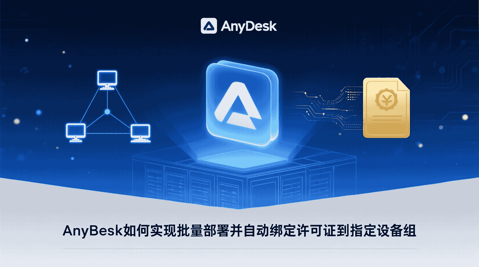 AnyDesk批量部署, 如何自动绑定许可证, AnyDesk CLI部署命令, 设备组授权步骤, 许可证未绑定怎么办, AD控制台批量导入, AnyDesk MSI静默安装, 多站点部署最佳实践, 部署后设备分组失败排查